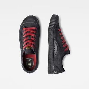 Rovulc 50 Years Denim Low Sneakers Distressed Black Denim